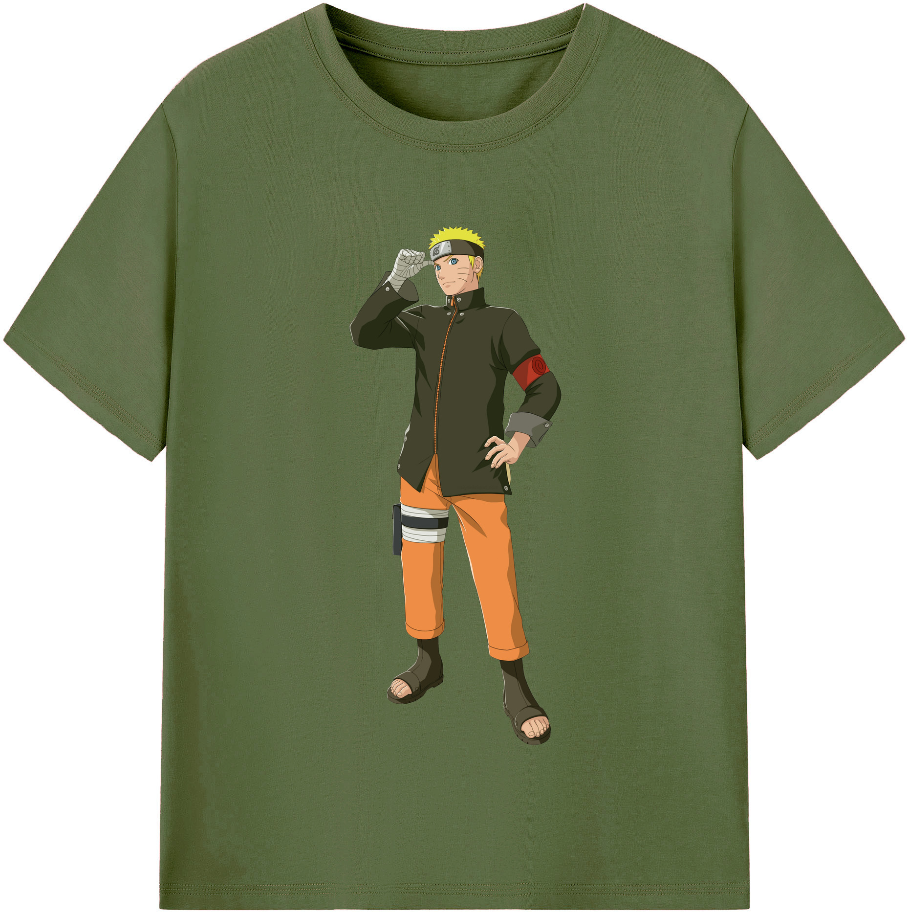 （画像用） NARUTO -ナルト- うずまき ナルト Uzumaki Naruto 綿100％半袖Tシャツ（フロントプリント）